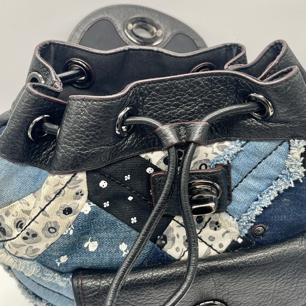 Small Coach Multi Blue Patch Backpack - image 6